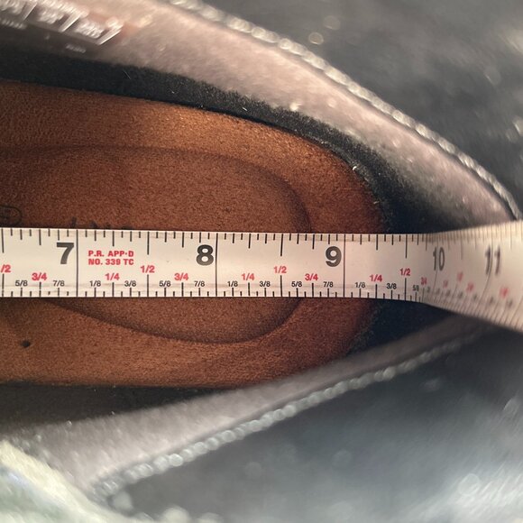 Rockport Boots Sz 7M Carly Black Leather Zip Ankle Low Block Heel Comfort Ladies - Picture 9 of 12